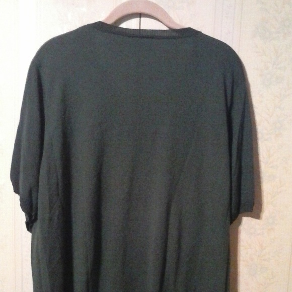 KATHIE LEE WOMAN NAVY BLUE V-NECK TOP - Picture 3 of 3